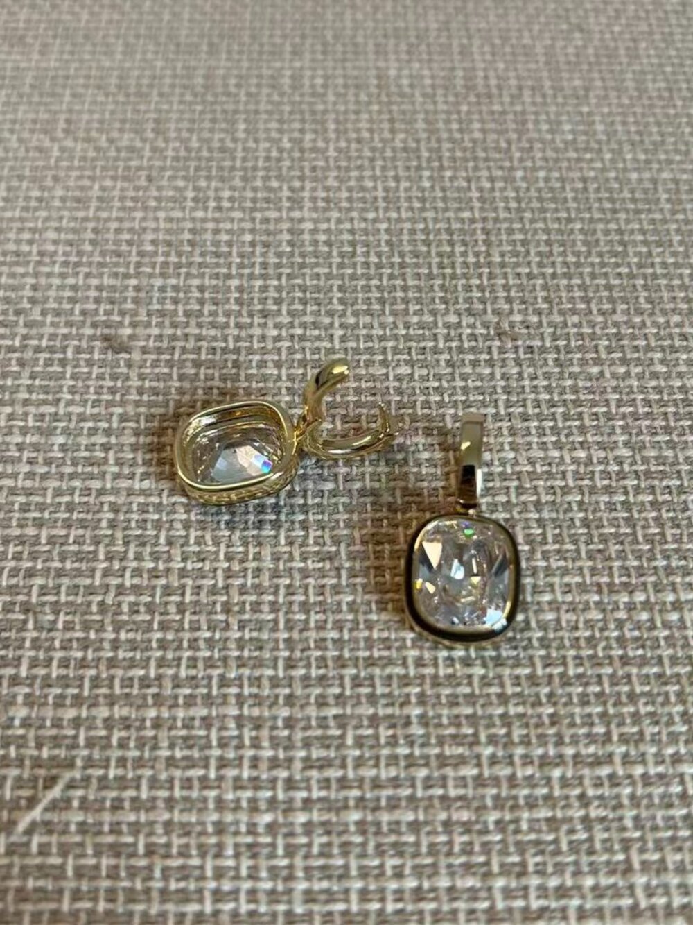 Roxanne Assoulin The Cubic Cushion Drop Earrings Diamond_4